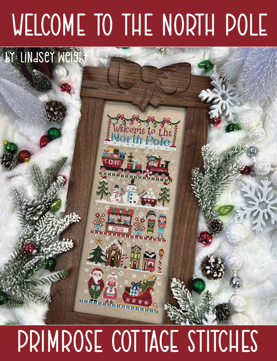 Welcome to the North Pole Cross Stitch Pattern Primrose Cottage Stitches