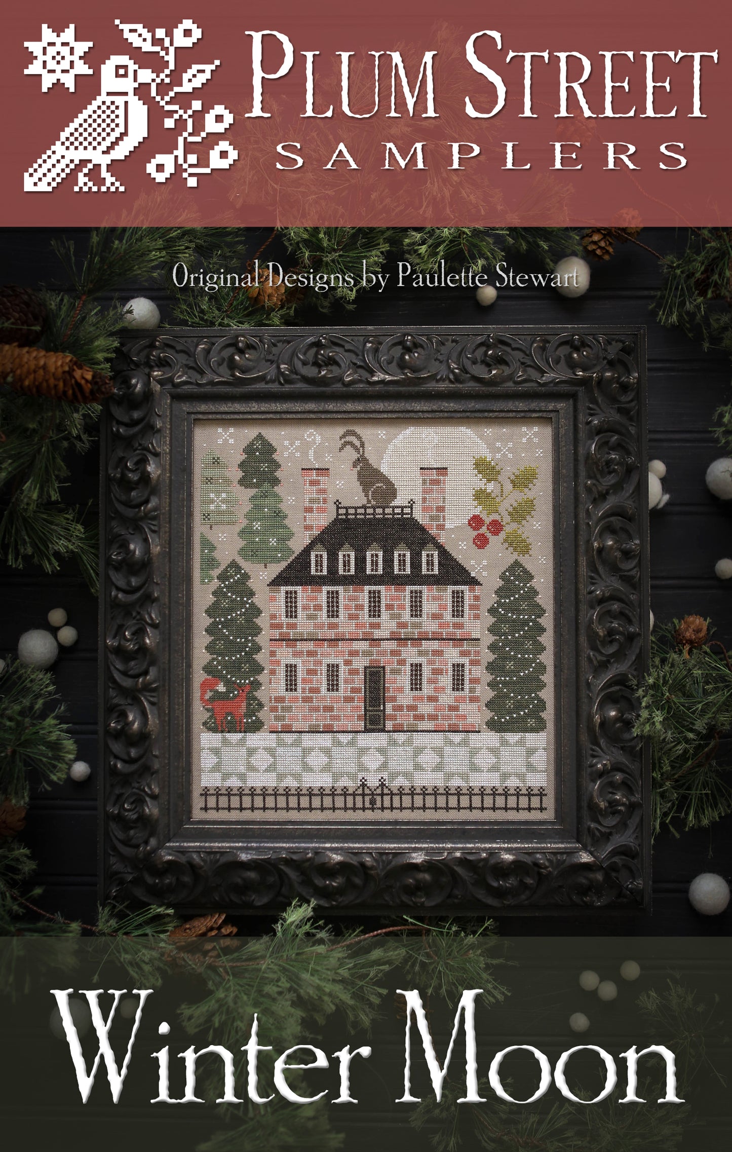 Winter Moon Cross Stitch Pattern Plum Street